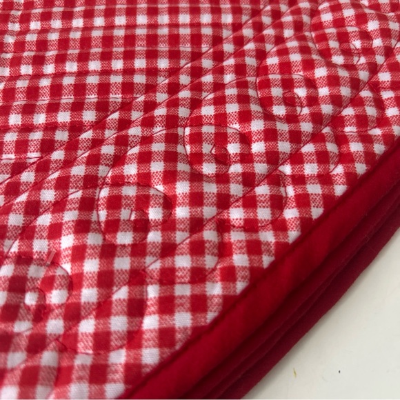 Set of 4 Cupcakes & Cashmere Red Heart Placemat Picnic Style Gingham NEW - Picture 4 of 13